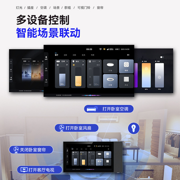 Glomarket 7 Inch Zigbee Gateway Control Panel Ble Music Wall Touch Screen Center