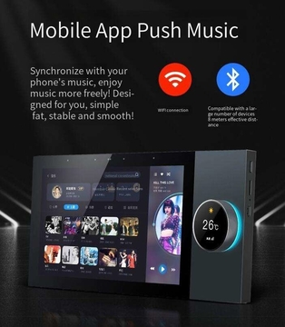 Glomarket 7 Inch Ble Music Wall Touch Screen Zigbee Hub Gateway Central Control