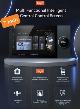 Glomarket 7 Inch Ble Music Wall Touch Screen Zigbee Hub Gateway Central Control