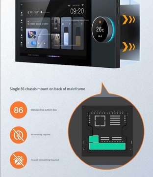 Glomarket 7 Inch Ble Music Wall Touch Screen Zigbee Hub Gateway Central Control